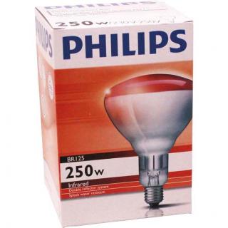 Infrarotlampe Hartglas rot 250 W Philips