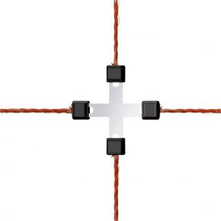 Kreuzverbinder für Litze bis 3mm, verzinkt (5 Stk)